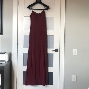Burgundy gown